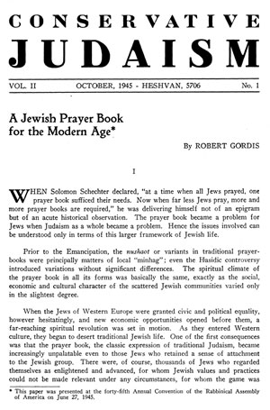 A Jewish Prayer Book for the Modern Age